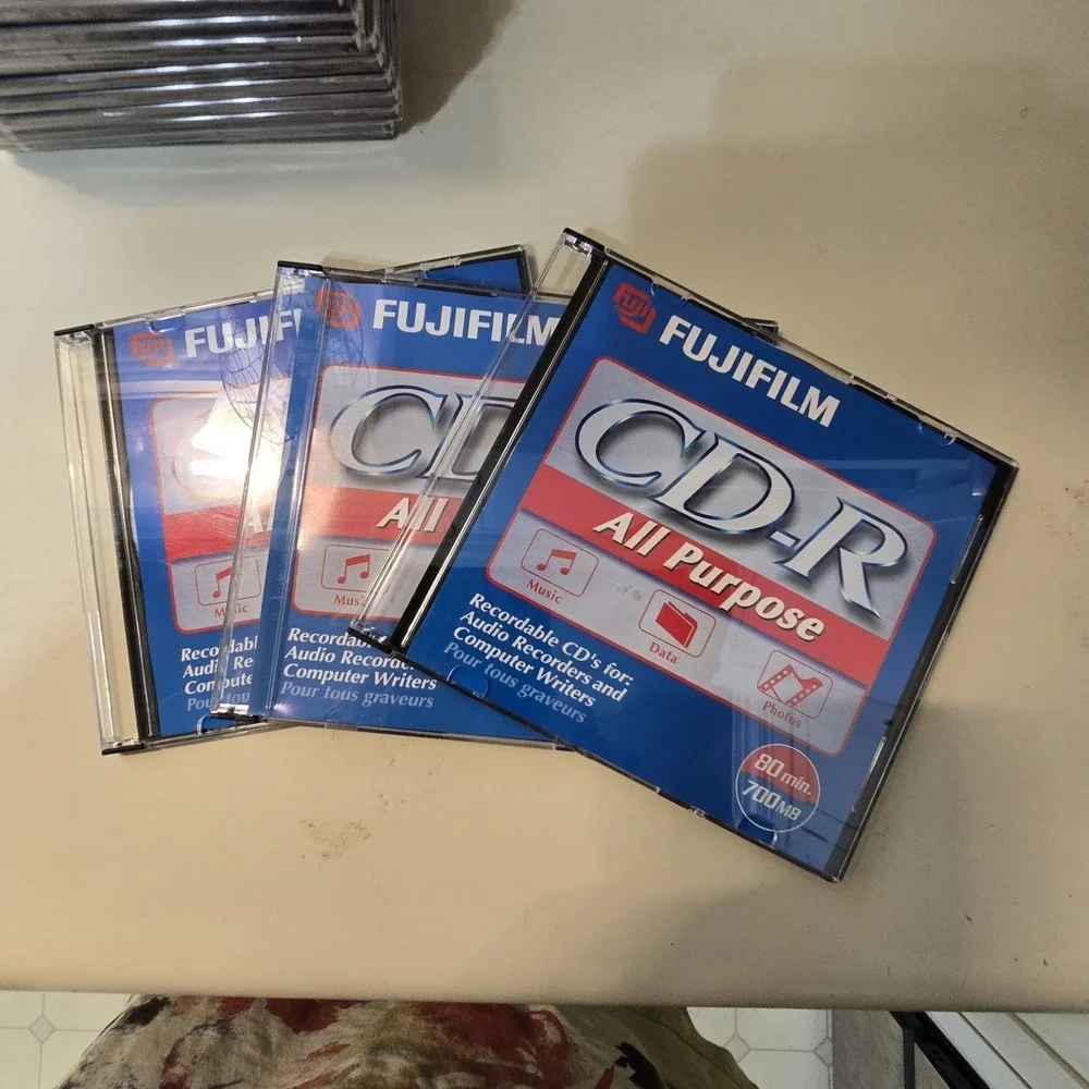 Fujifilm CD-RW 80 Min 700 MB New In Box (13) New Unopened Jewel Cases Orig‎ Box